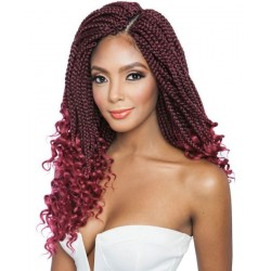 Mane Concept Afri Synthetic Hair Crochet Braid Loop 3x Box Braid Curly End 14" Mane Concept Afri Synthetic Hair Crochet Braid Loop 3x Box Braid Curly End 14"