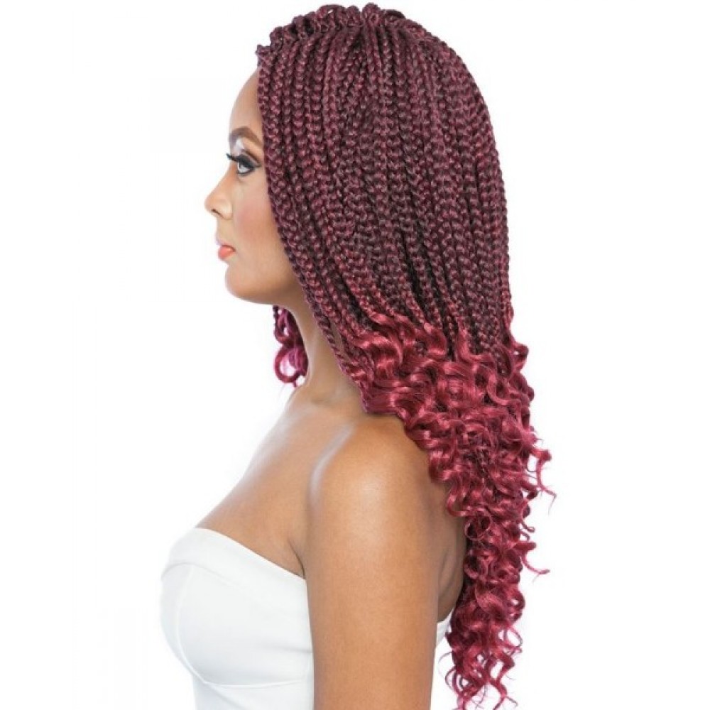 Mane Concept Afri Synthetic Hair Crochet Braid Loop 3x Box Braid Curly End 14