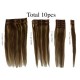 10" clip in 10 pcs 100% human remi hair extensions - straight-medium brown (4) 10 clip in 10 pcs 100% human remi hair extensions - straight-medium brown (4)