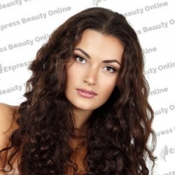 18" clip in 9 pcs 100% human hair extensions - wavy- chestnut brown/off ash blonde (p6/22)