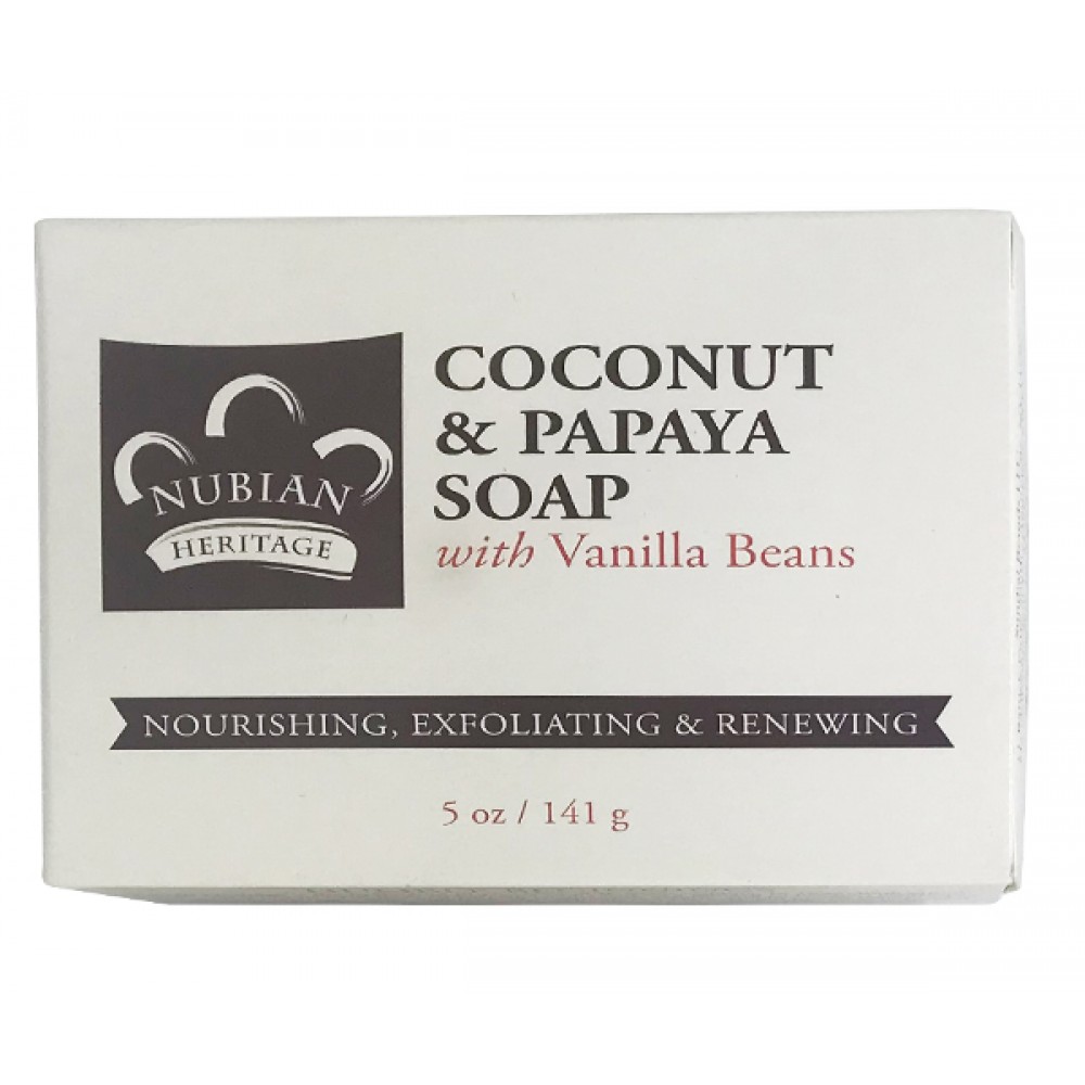 Nubian Heritage Coconut And Papaya Bar Soap 5 Oz