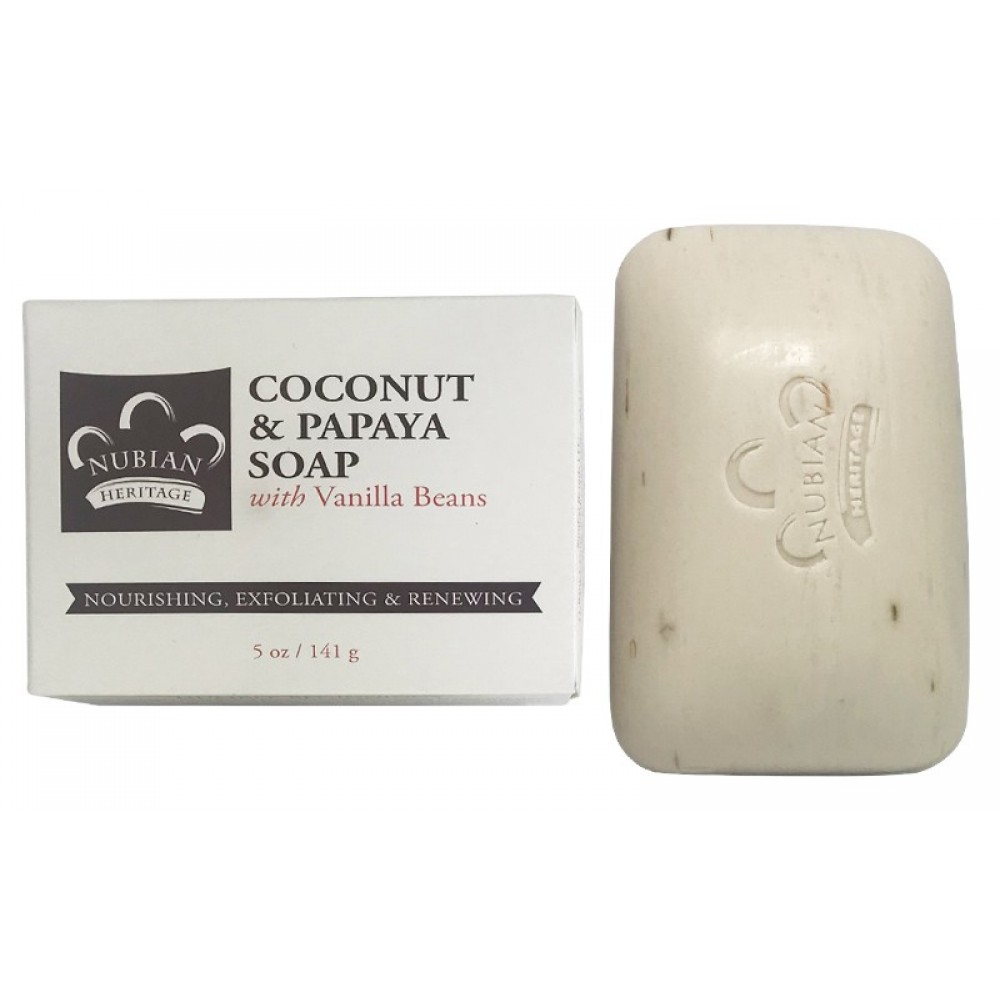 Nubian Heritage Coconut And Papaya Bar Soap 5 Oz