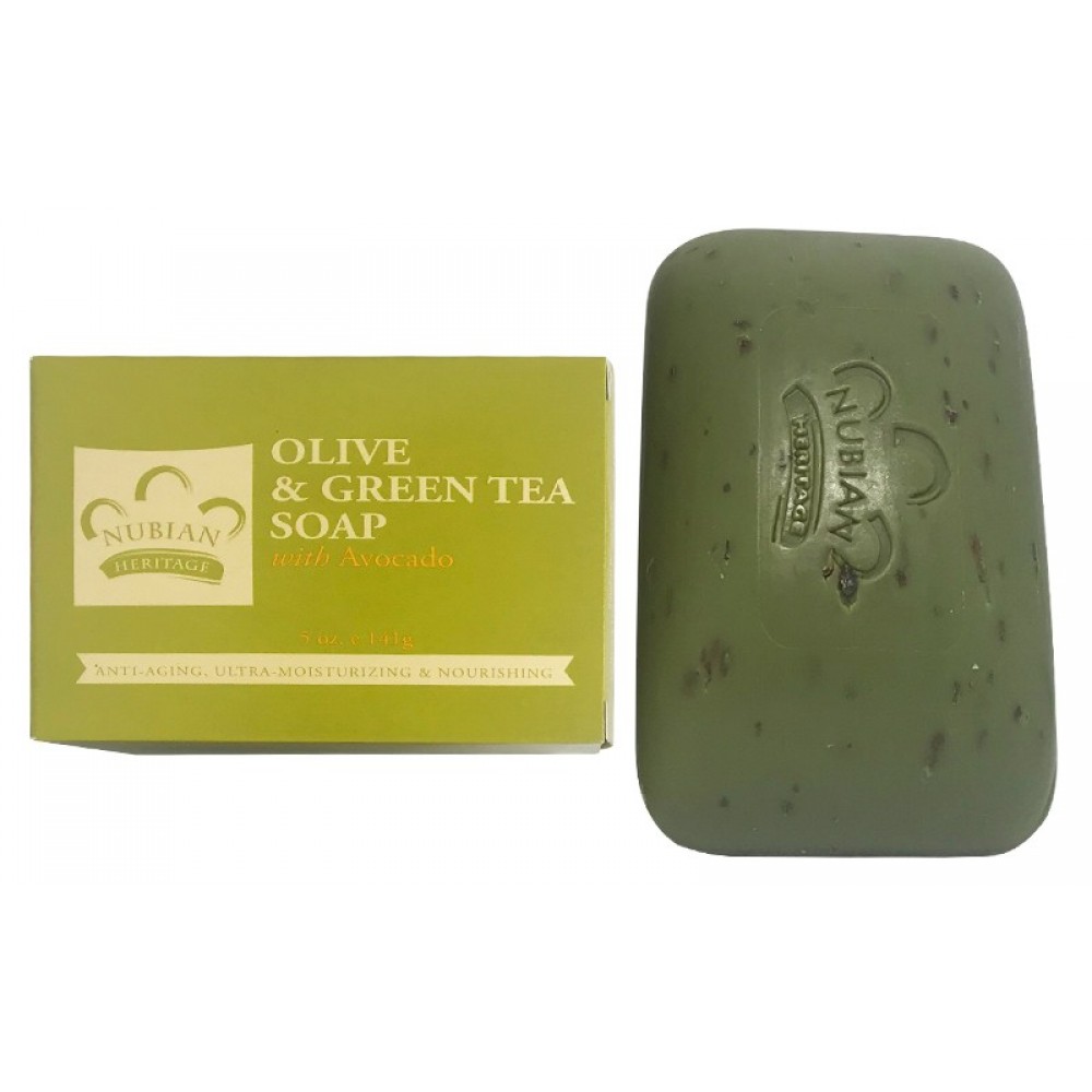 Nubian Heritage Olive And Green Tea Bar Soap 5 Oz
