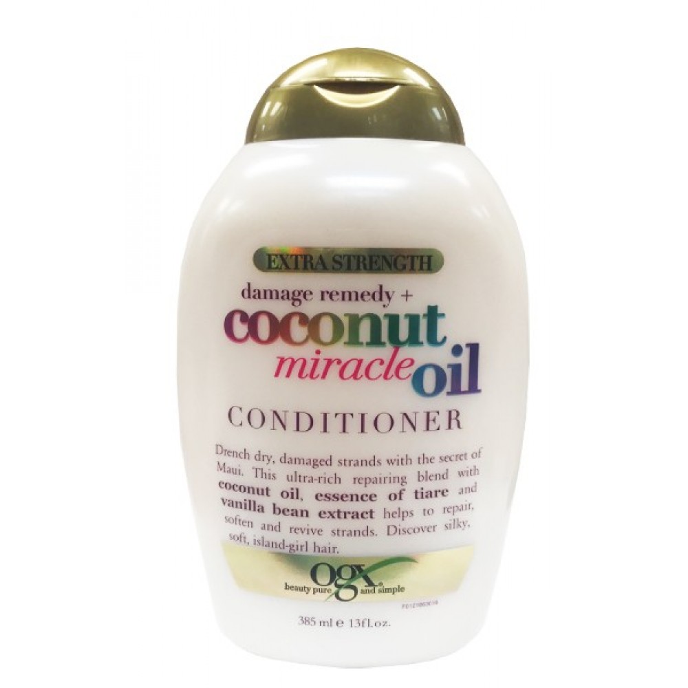 Ogx Extra Strength Damage Remedy Coconut Miracle Oil Conditioner 13 Oz