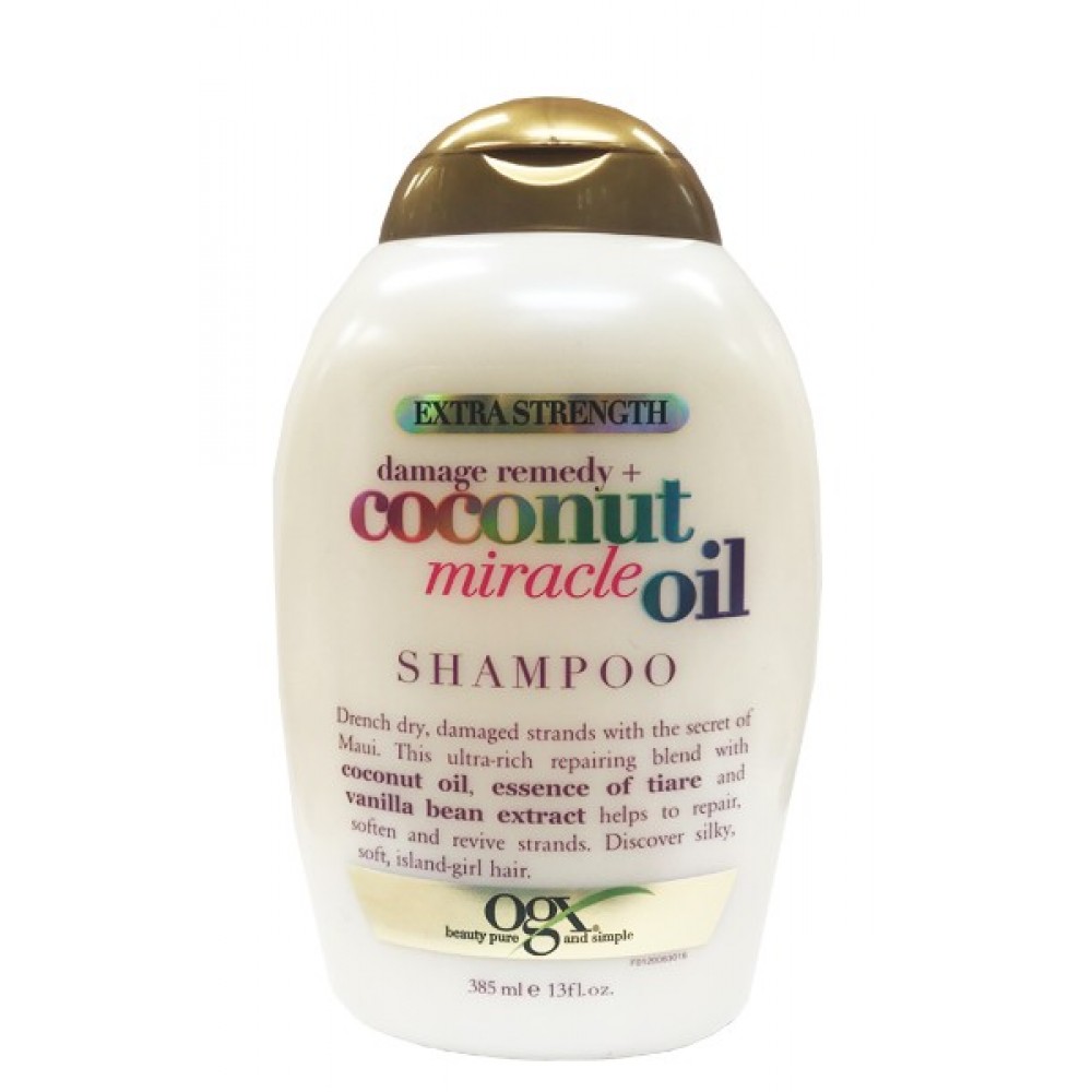 Ogx Extra Strength Damage Remedy Coconut Miracle Oil Shampoo 13 Oz