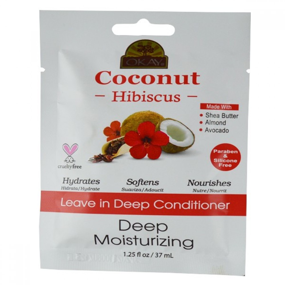 Okay Coconut Hibiscus Leave In Deep Conditioner Deep Moisturizer 1.50 Oz