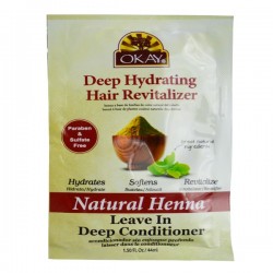Okay Deep Hydrating Hair Revitalizer Natural Henna Leave In Deep Conditioner 1.50 Oz Okay Deep Hydrating Hair Revitalizer Natural Henna Leave In Deep Conditioner 1.50 Oz