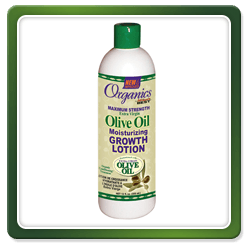 Africas Best Organics Olive Oil Maximum Strength Extra Virgin Moisturizing Growth Lotion 12 Oz