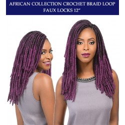 Sensationnel Synthetic Hair Crochet Braid Loop Faux Locks 12" Sensationnel Synthetic Hair Crochet Braid Loop Faux Locks 12"
