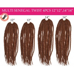 Sensationnel Synthetic Hair Crochet Braid Loop Multi Senegal Twist 12"-14"