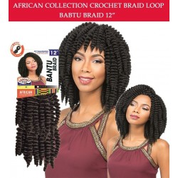 Sensationnel Synthetic Crochet Braid African Collcetion Bantu Braid Loop 12"
