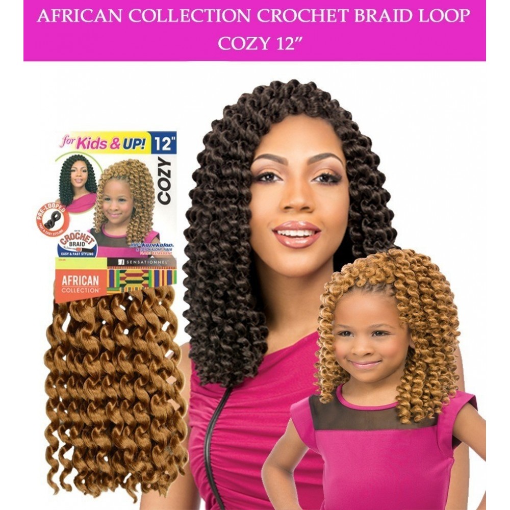 Sensationnel Synthetic Hair Crochet Braid Loop Kids Cozy 12