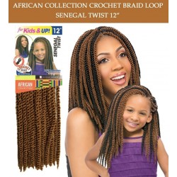 Sensationnel Synthetic Hair Crochet Braid Loop Kids Senegal Twist 12"