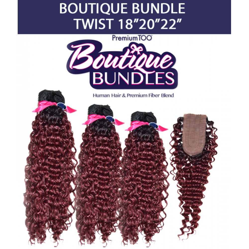 Sensationnel Boutique Bundle Multi Pack 100% Human Hair & Premium Blend Hair Weave Twist