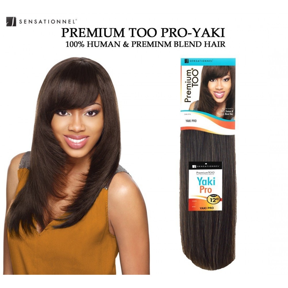 Sensationnel Premium Too Yaki Pro Straight 100% Human Hair & Premium Blend Hair Weave 14