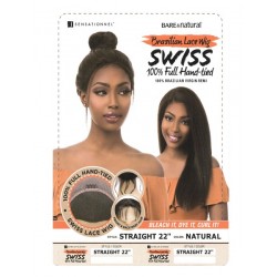 Sensationnel Brazilian Unprocessed Virgen 100% Remy Human Full Hand Tied Lace Front Wig Straight 22"