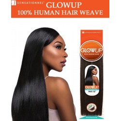 Sensationnel Glowup 100% Human Hair Weave Yaki Straight