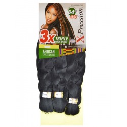 Sensationnel African Collection Synthetic 100% Kanekalon X-pression Braid 3x Triple Pack 84" Sensationnel African Collection Synthetic 100% Kanekalon X-pression Braid 3x Triple Pack 84"
