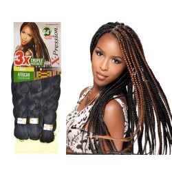Sensationnel African Collection Synthetic 100% Kanekalon X-pression Braid 3x Triple Pack 84"