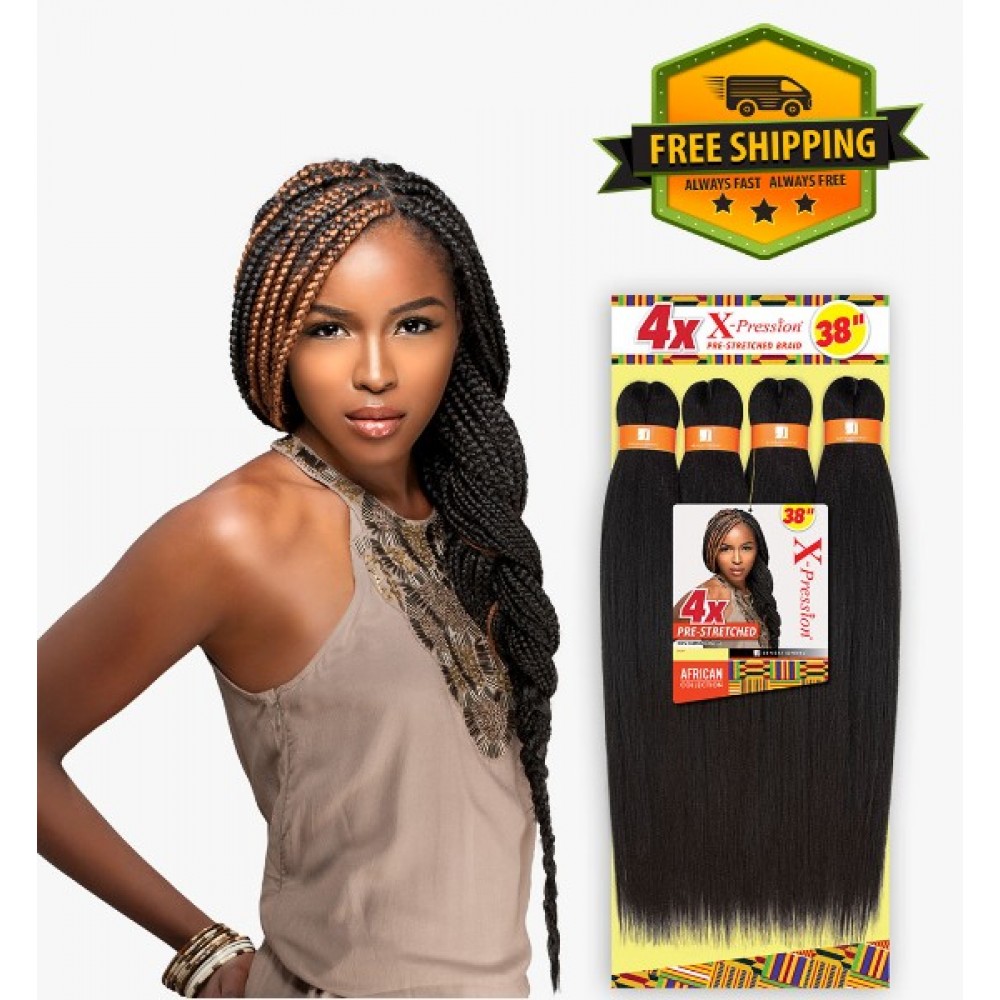 Sensationnel Free Shipping African Collection Jumbo Braid Pre Stretched 4x 38