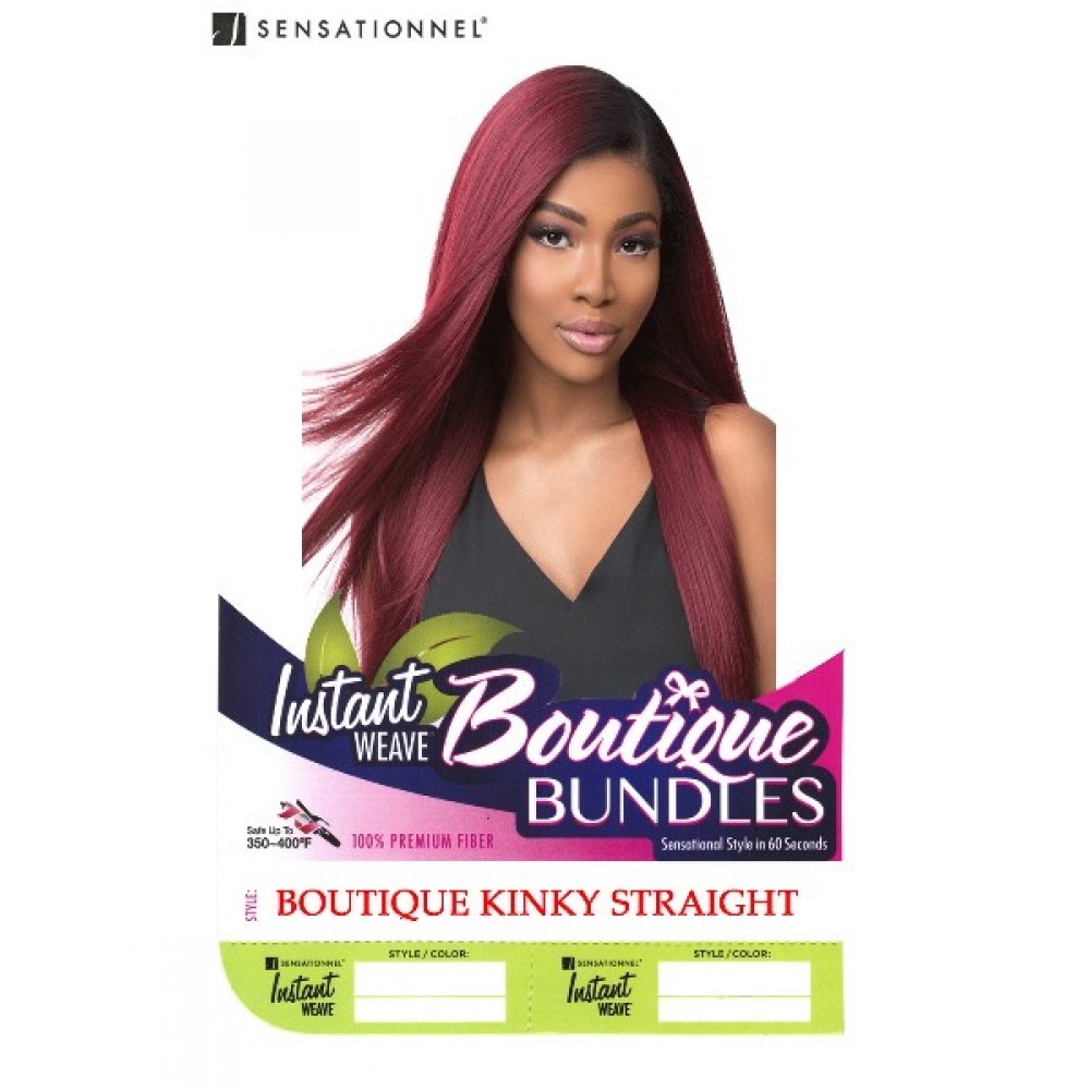 Sensationnel Synthetic Instant Weave Half Wig Boutique Kinky Straight