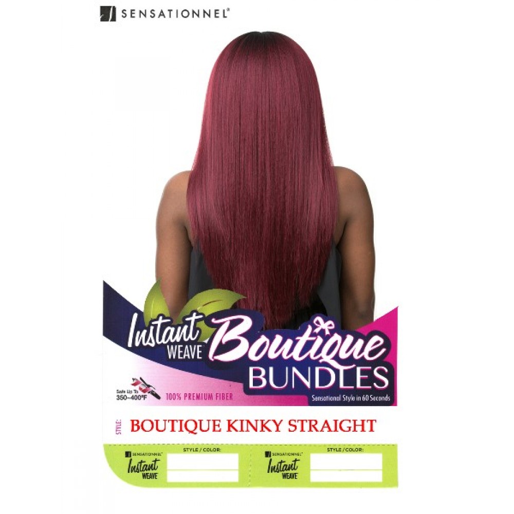 Sensationnel Synthetic Instant Weave Half Wig Boutique Kinky Straight