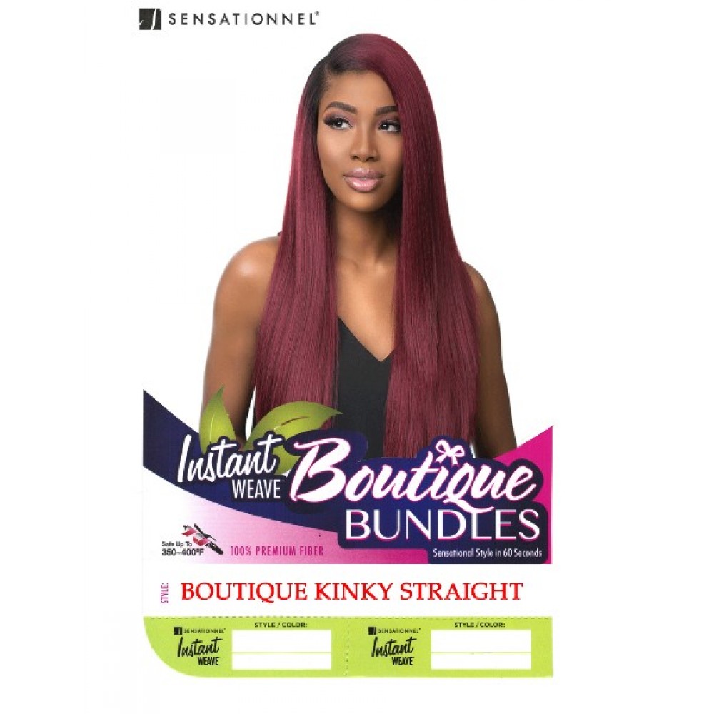 Sensationnel Synthetic Instant Weave Half Wig Boutique Kinky Straight