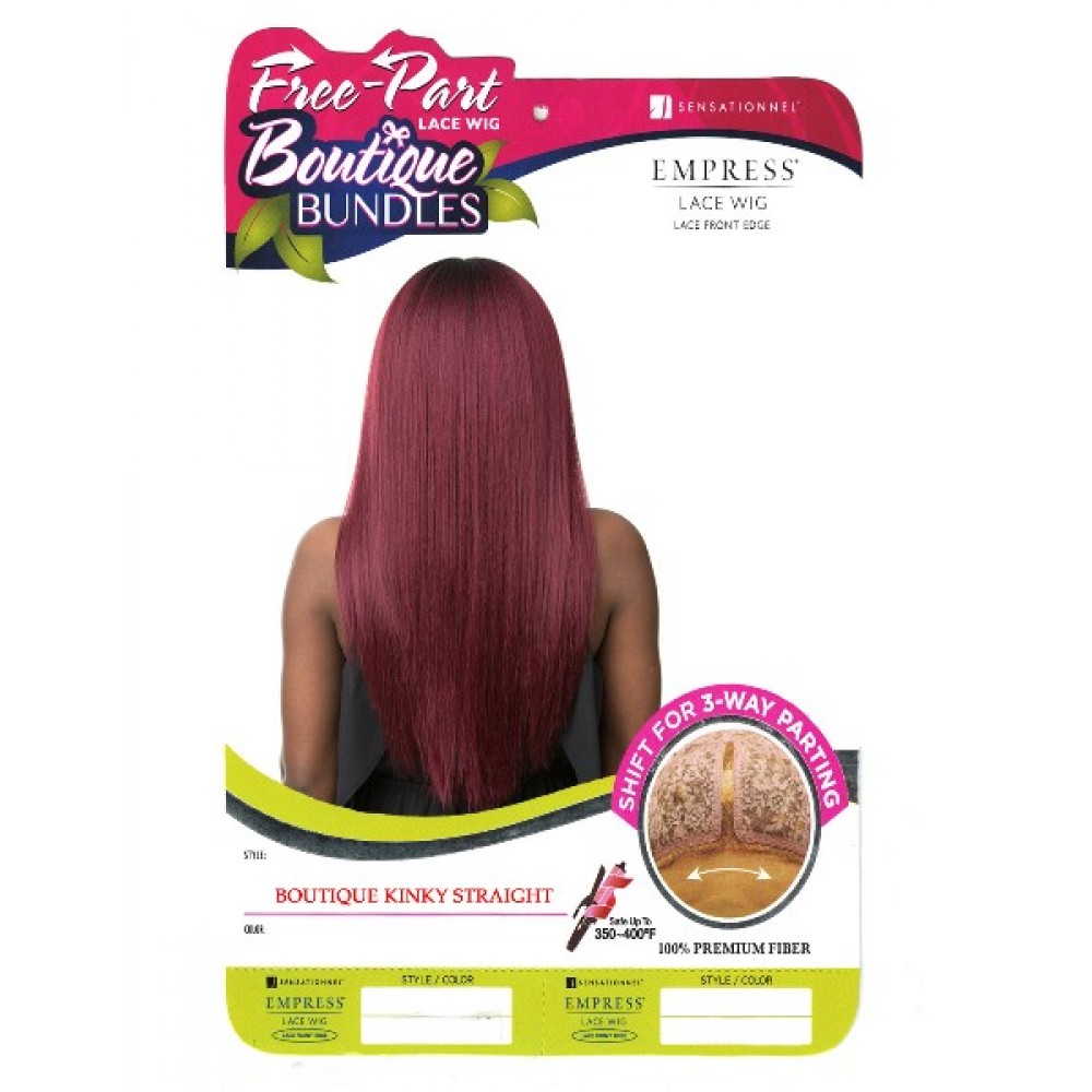 Sensationnel Empress Synthetic Lace Front Wig Free Part Boutique Kinky Straight