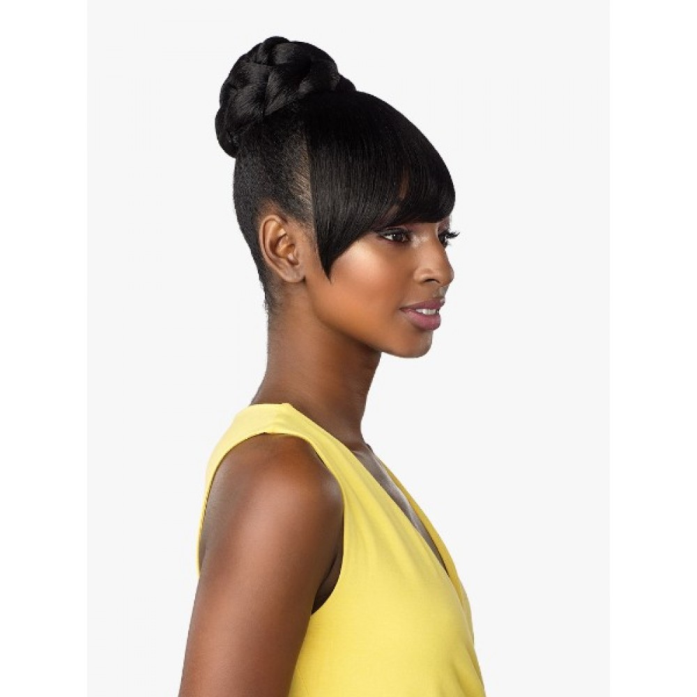 Ebo Synthetic Instant Bun With Bangs Gia