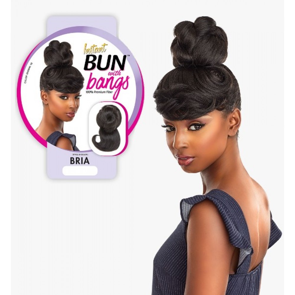 Ebo Synthetic Instant Bun With Bangs Bria