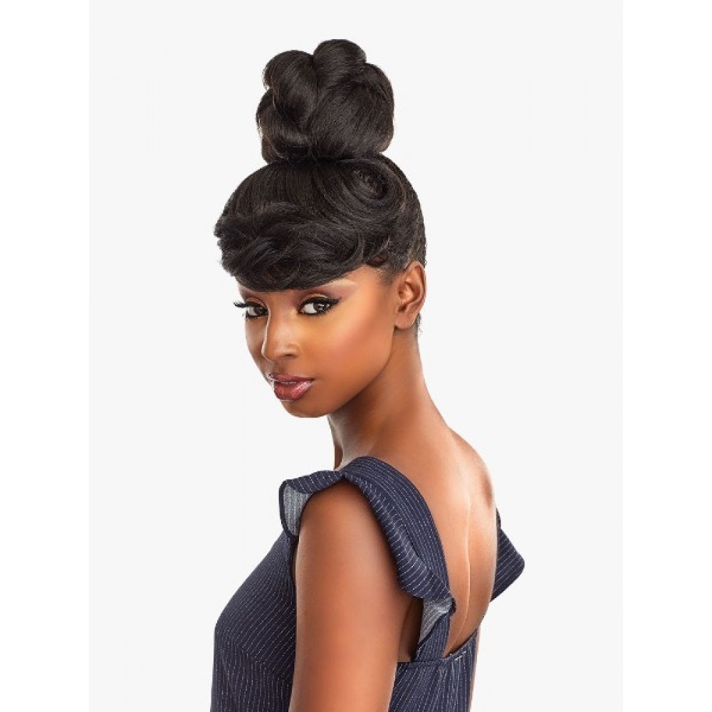 Ebo Synthetic Instant Bun With Bangs Bria