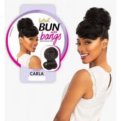 Ebo Synthetic Instant Bun With Bangs Carla