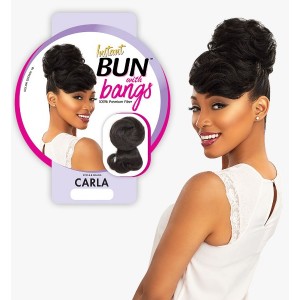 Ebo Synthetic Instant Bun With Bangs Carla