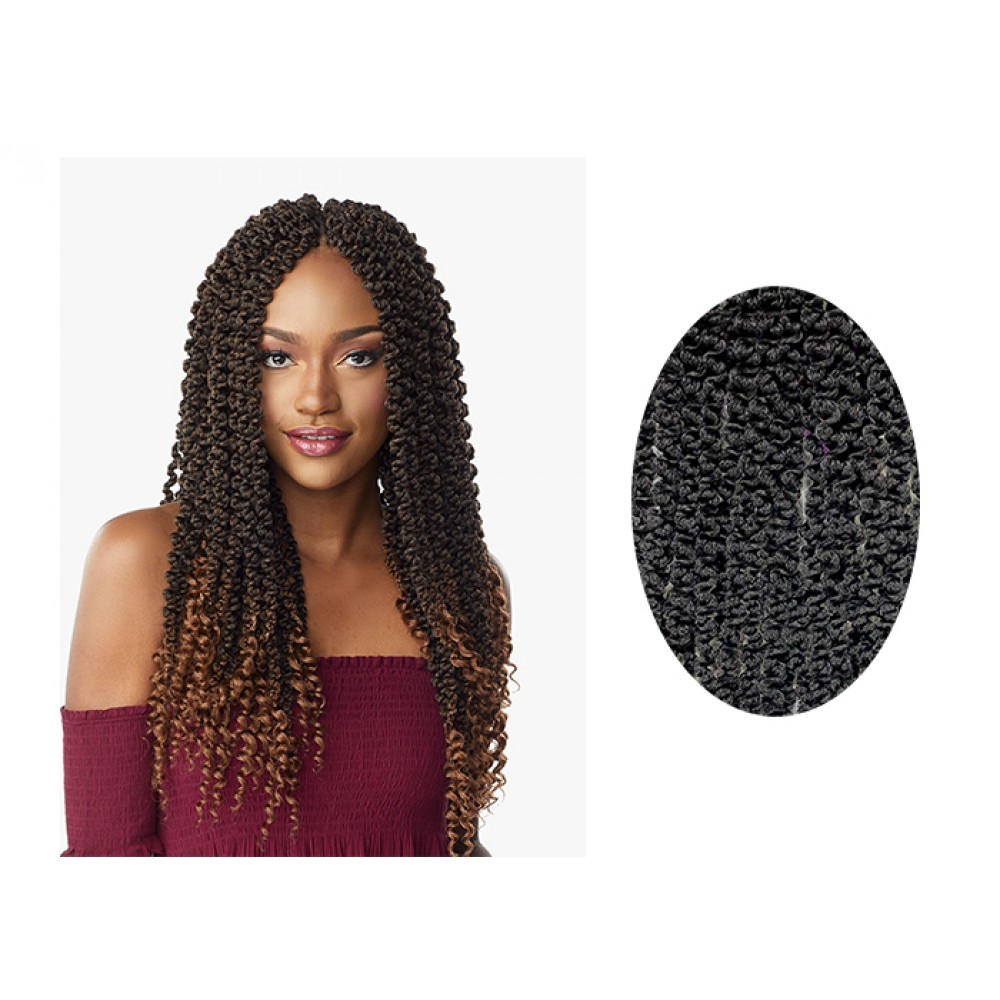 Sensationnel Lulutress Synthetic Hair Crochet Braid Loop 3x 3d Passion Twist 18