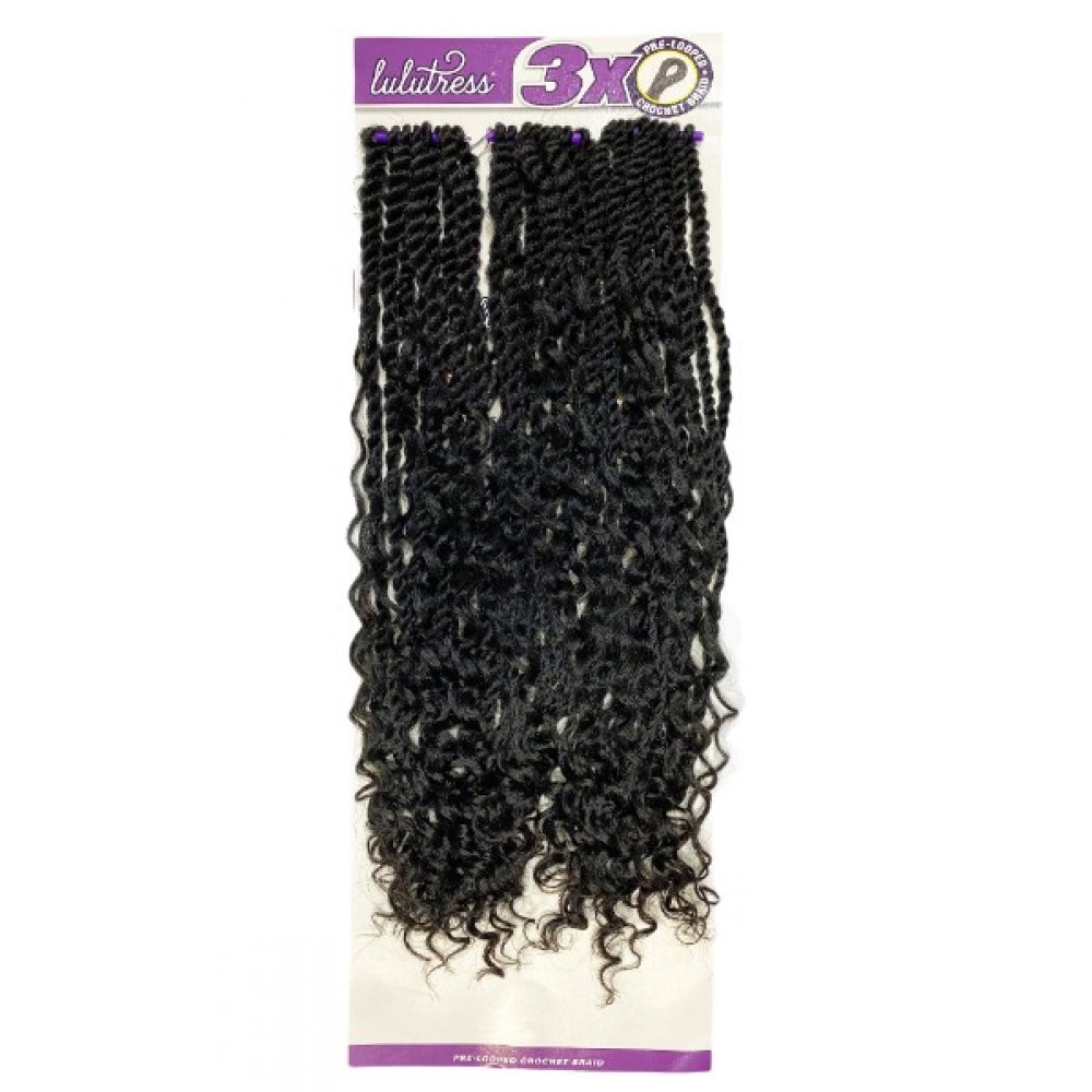 Sensationnel Lulutress Synthetic Hair Crochet Braid Loop 3x Bohemian Twist 20