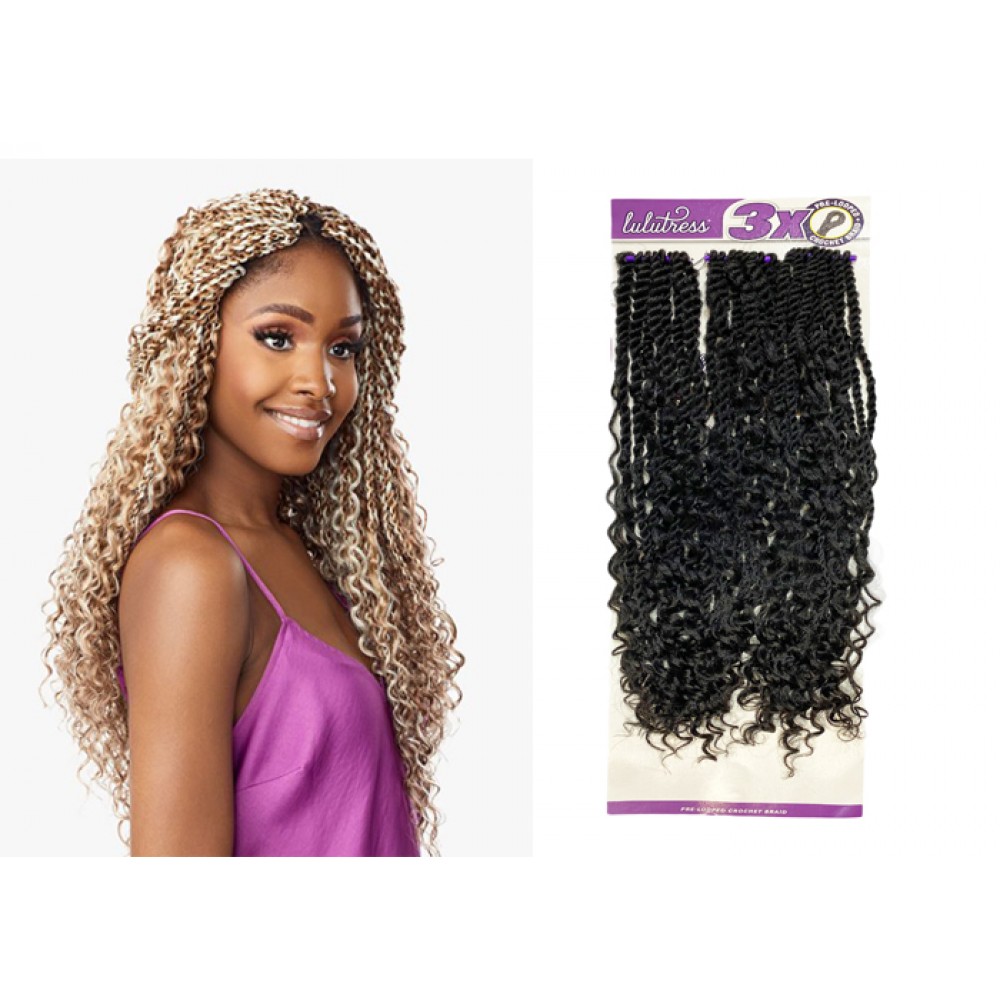 Sensationnel Lulutress Synthetic Hair Crochet Braid Loop 3x Bohemian Twist 20