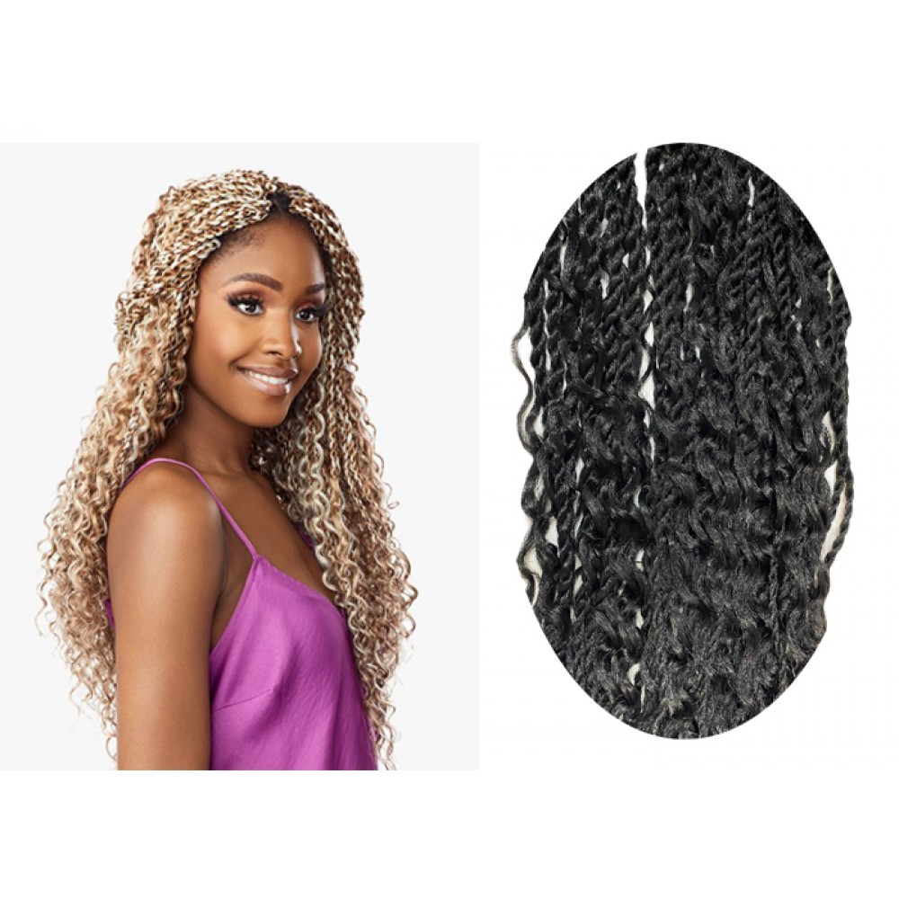Sensationnel Lulutress Synthetic Hair Crochet Braid Loop 3x Bohemian Twist 20
