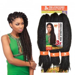 Sensationnel African Collection Synthetic Hair Crochet Braid 3x Jamaican Twist Pre Stretched 36" 
