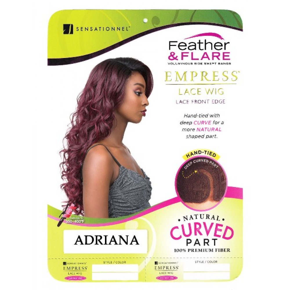 Sensationnel Empress Synthetic Lace Front Wig Curved Part Adriana