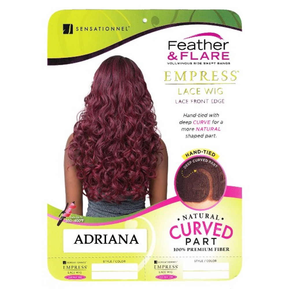 Sensationnel Empress Synthetic Lace Front Wig Curved Part Adriana