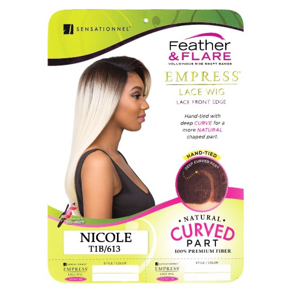 Sensationnel Empress Synthetic Lace Front Wig Curved Part Nicole