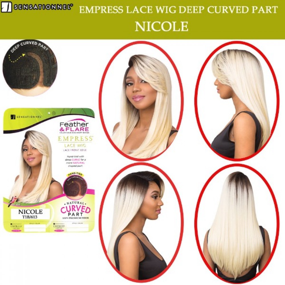 Sensationnel Empress Synthetic Lace Front Wig Curved Part Nicole