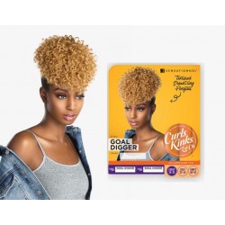 Sensationnel Instant Pony Synthetic Heat Resistant Textured Draw String Ponytail Curls Kinks Goal Gigger