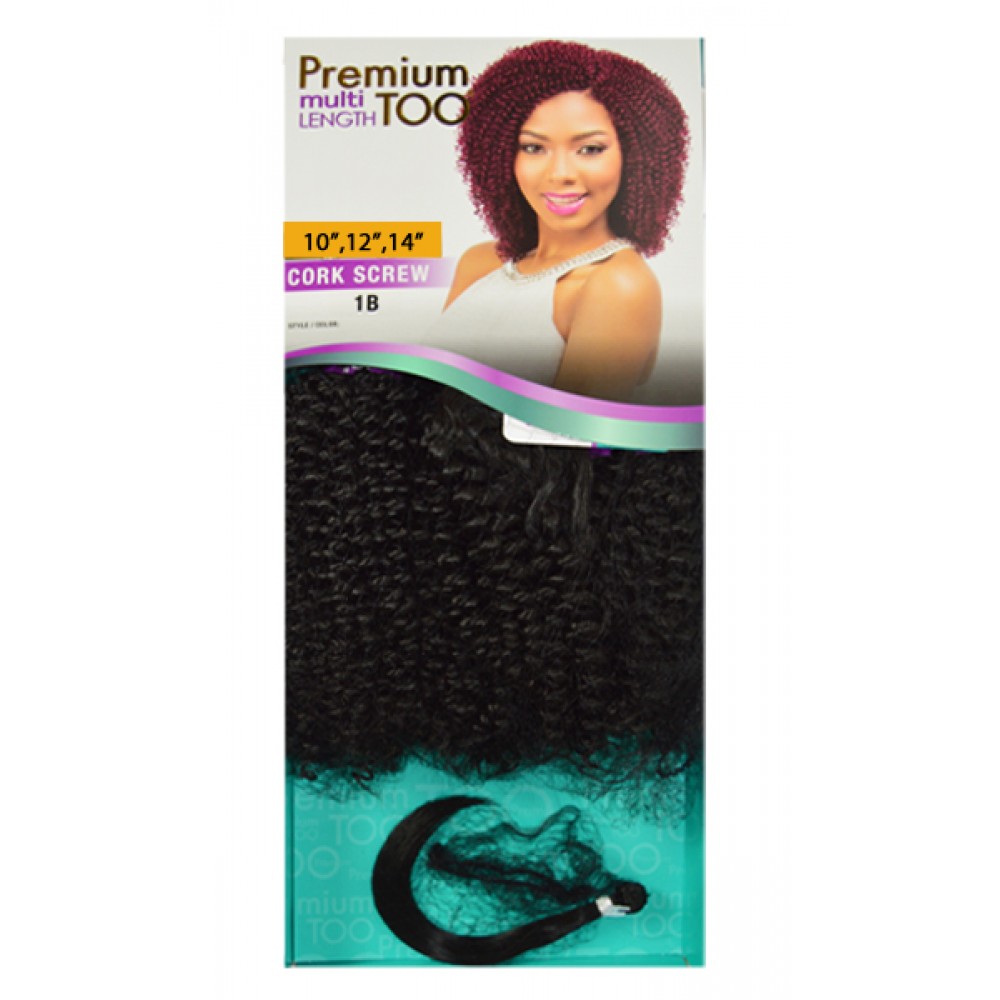 Sensationnel Premium Too Multi Pack 100% Human Hair & Premium Blend Hair Weave Cork Screw
