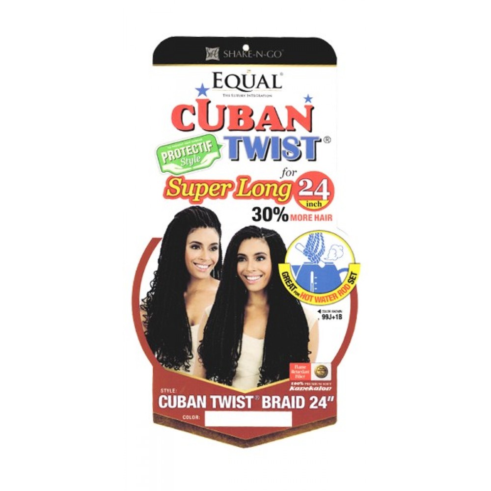 Shake N Go Equal Synthetic Hair Crochet Braid Cuban Twist 24