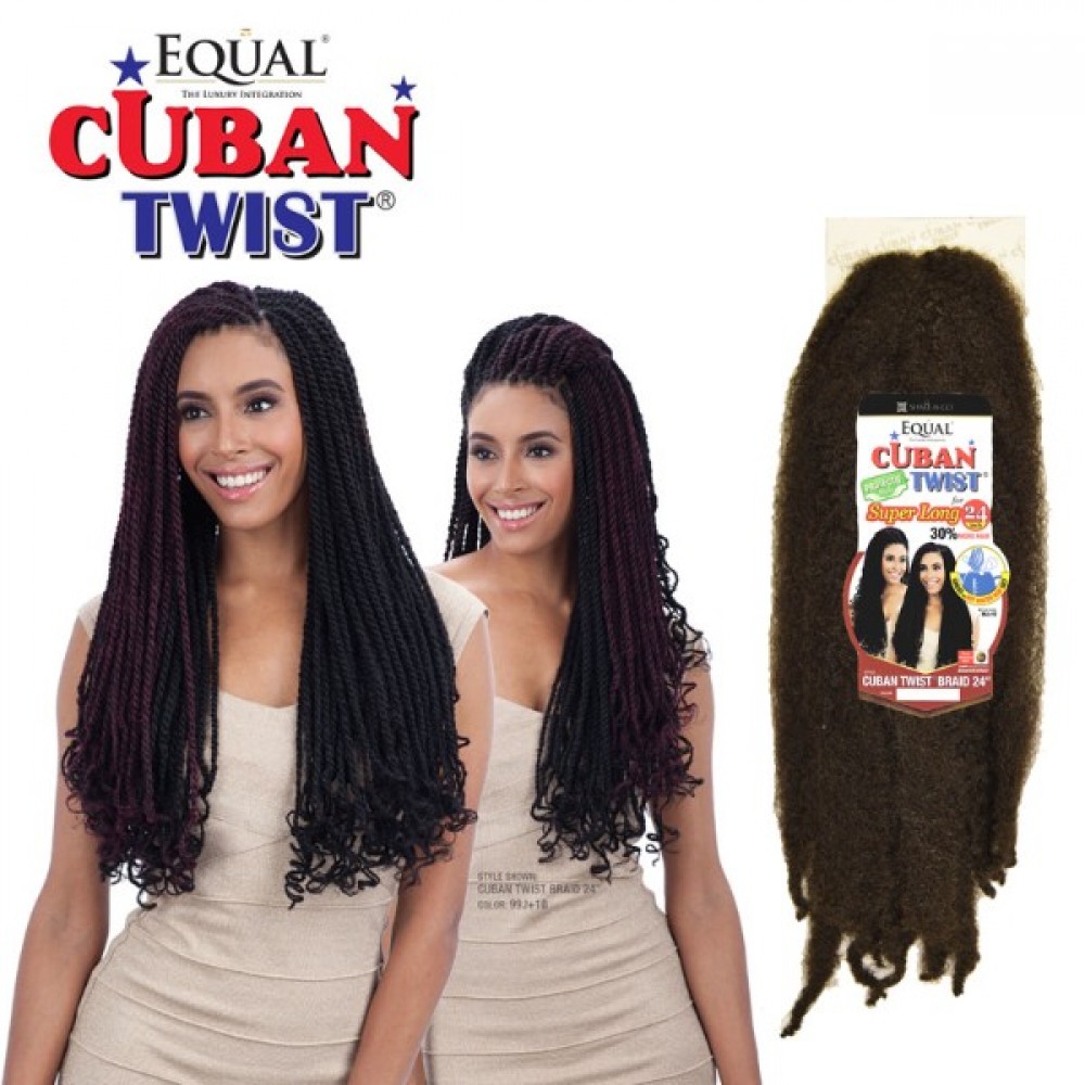Shake N Go Equal Synthetic Hair Crochet Braid Cuban Twist 24