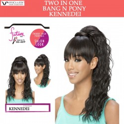 Vivica A Fox Synthetic Heat Resistant Bang N Pony Draw String Kennedei