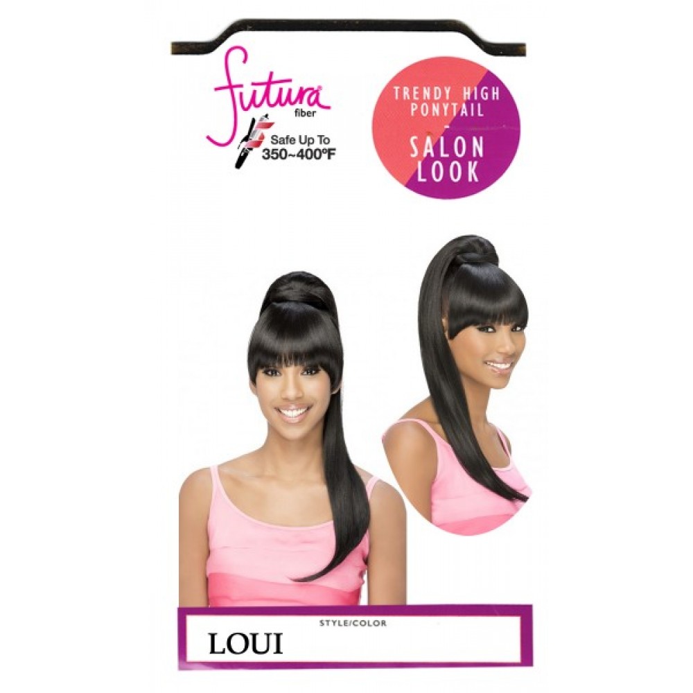 Vivica A Fox Synthetic Heat Resistant Bang N Pony Draw String Loui