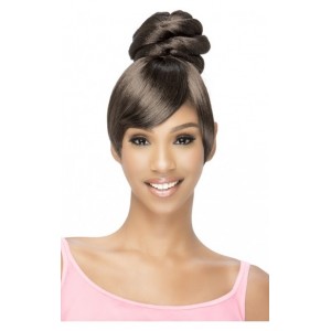 Vivica A Fox Synthetic Heat Resistant Bang N Bun Draw String Sheena