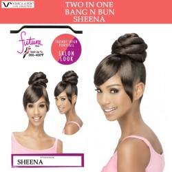 Vivica A Fox Synthetic Heat Resistant Bang N Bun Draw String Sheena
